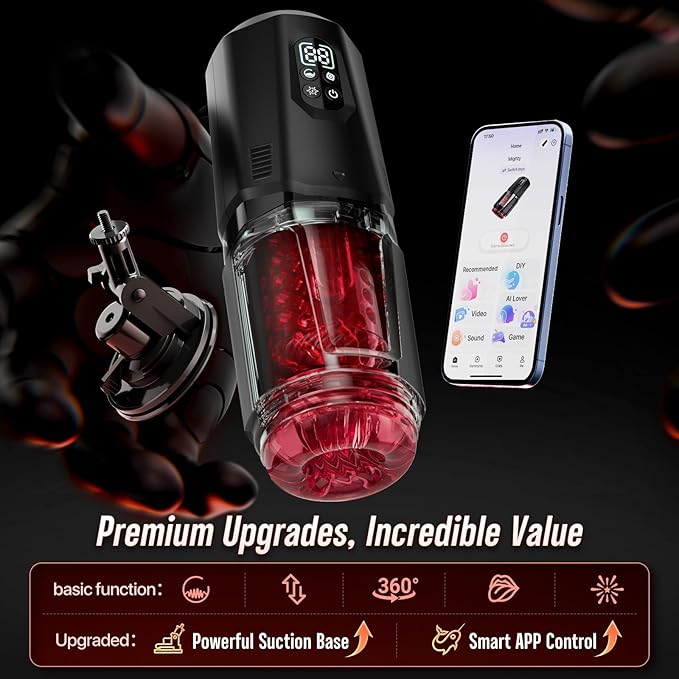 2026 New Edition Male Masterburbatar Hands Free Heating 7 Thrusting Rotating Male Mastusbafor Blowjobob Machine for Man Automatic Tight Sleeve Underwear SEF588