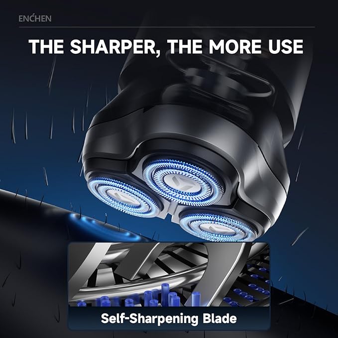 BlackSton Electric Razor for Men Rotating Head Cordless Shaver Reable Portable Razor Wet and Dry Use Waterproof
