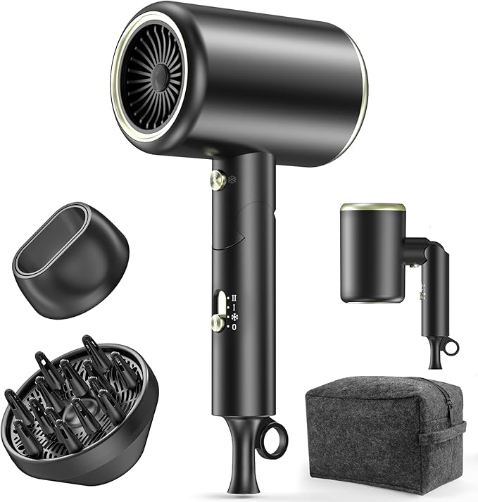 Hair Dryer150000RPM Upgraded Professional Ionic Blow Dryer with Diffuser for Women Men