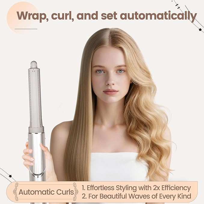 Long Barrel Curling and 6-Inch Large Diffuser Attachment Compatible with Shark FlexStyle
