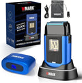 WMARK Electric Foil Shavers for Men Electric Razor for Men Cordless Beard Shaver with UV Protection Maglev Vector Motor 10000RPM Blue-Titanium 3-Blade Floating USB-C Rechargeable NG-XS1 UV