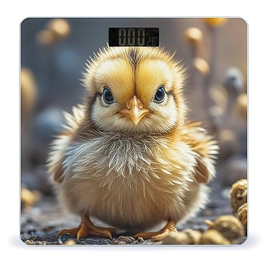 Chicken Chick Weight Scale Highly Accurate Digital Weighing Scale with Large LCD Display Smart Bathroom Scales for Home Bedrooms and Gift Giving