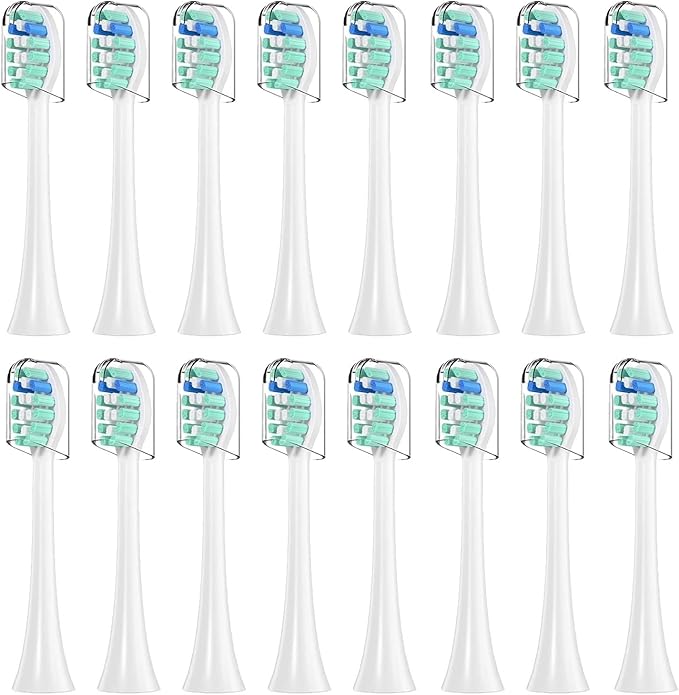 4-16pcs Toothbrush Replacement HeadsCompatible for PH Replacement Heads Electric Brush Head for 4100 5100 6100 9023(16pcs Green)