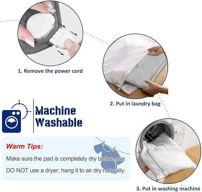 Weighted Heat Therapy Pad for Neck &amp Shoulders with Vibration - 3 for Deep Muscle Pain Relief Soothing Upper Back Comfort Machine Washable Ideal for Men &amp Women(Light GraySN-S)