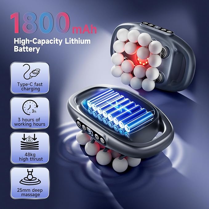 16-Head Massage Gun Kit With 3 Modes And 30 Levels Of Adjustable Strength Electric Deep Tissue Massager For Neck Shoulder Back Leg Muscle Pain Relief Ideal Gift For Women Men Moms And Dads