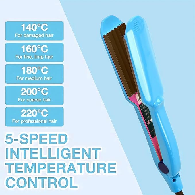 Hair Waver Crimpers for Women Crimping Tool 30s Rapid Heating Volumizing Hair Crimper Styler for Fluffy Hairstyle Corn Waves