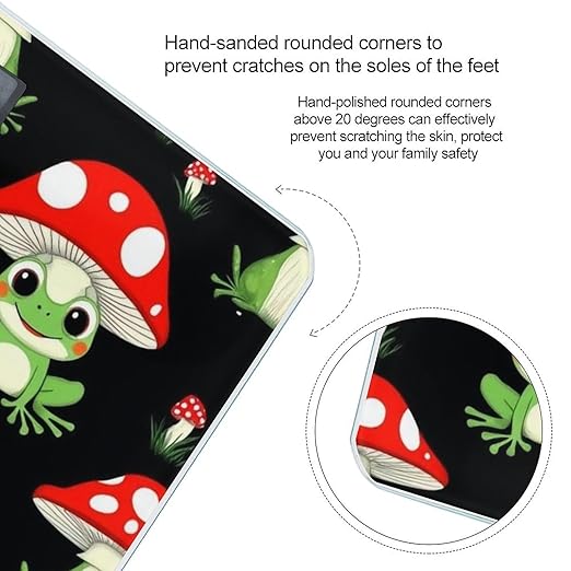 Women's Fashion Automatic Switch Digital Bathroom Weighing Scale Smart Scale Cute Frogs Cartoon Mushroom Hats