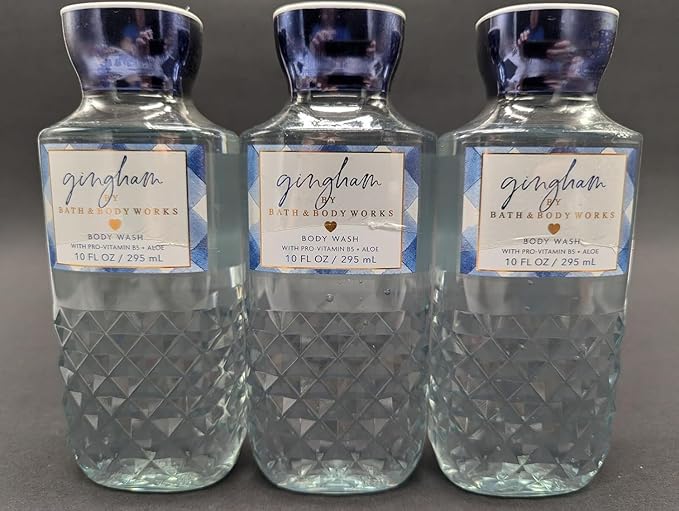 3 GINGHAM bath &amp Body Wash Shower Gel 10 oz