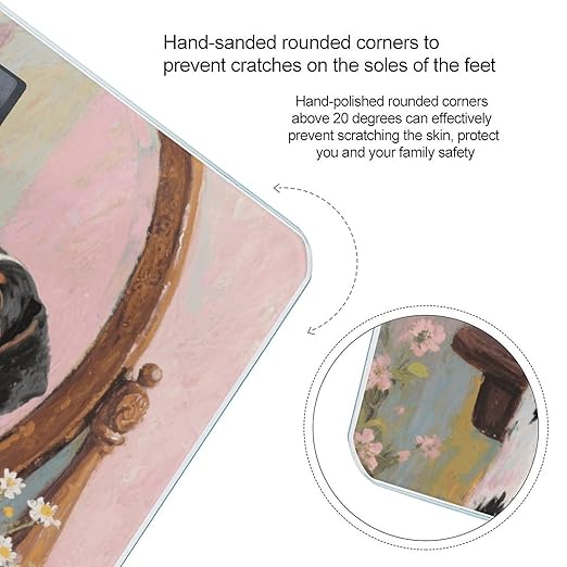 Dachshund Dog Bathroom Scale for Body Weight LCD Display Digital Bathroom Scale Tempered Glass Bathroom Weight Scales Fashion Smart Scales for Home Bedroom 400 Lb