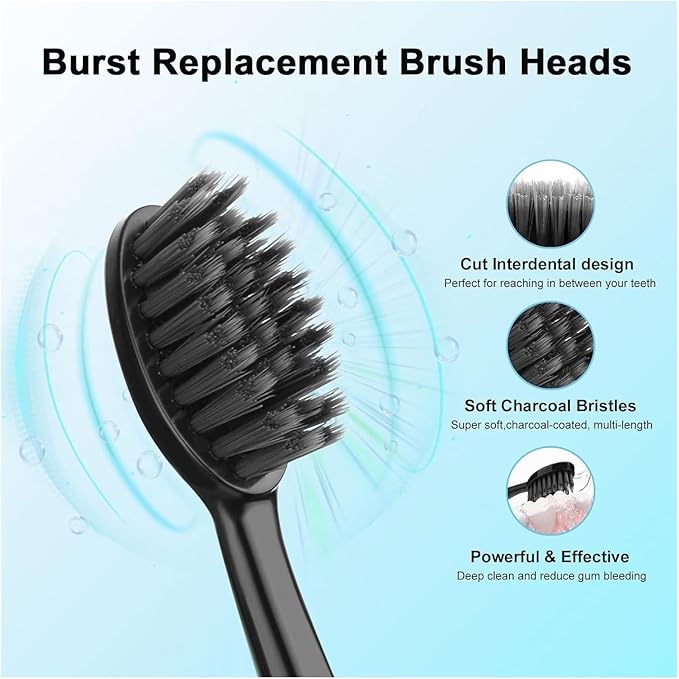 5/10pcs Compatible for Electric Toothbrush Head(5pcs Black)