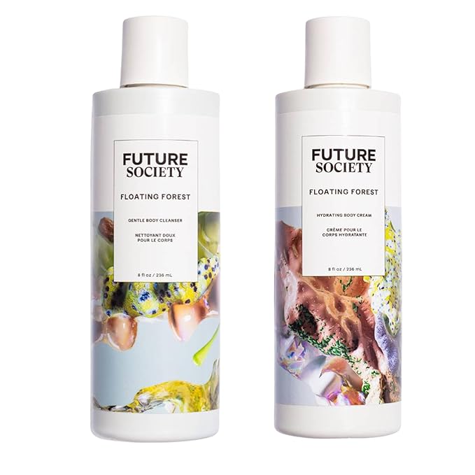 Future Society Floating Forest Body Care Bundle - Body Wash &amp Lotion Gift Set - Aquatic Floral with Notes of Bergamot Freesia &amp Musk - Beauty Gifts for Women