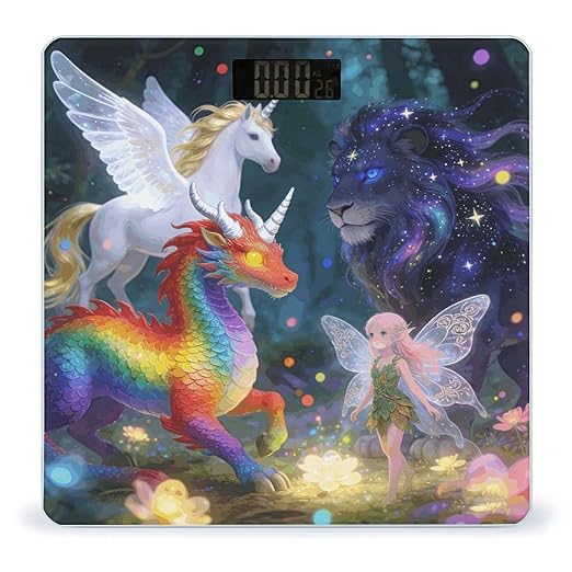 Fantasy Gathering Smart Scale for Body Weight Digital Bathroom Scale Toughened Glass Weight Scale with Large LCD Backlight Display High Precision Scales Weighing Machine