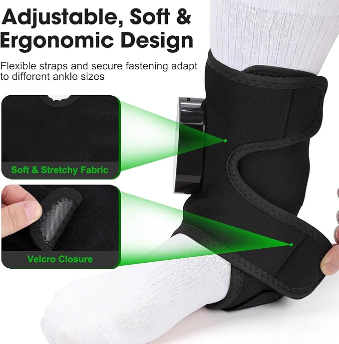 2-Pack Cordless Foot Ankle Heating Pad Foot Ankle Massager for Pain Relief 6 Heat Levels &amp 3 Vibration Modes Feet Massager Heated Ankles Wrap Ideal for Home Relaxation Daily Comfort
