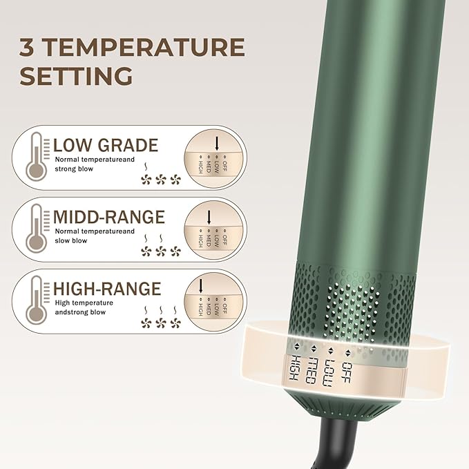 5 in 1 Blow Dryer Brush Negative Ion Hair Dryer Brush Set Upgrade Hot Air Brush Air Styler Curling Wrap Air Curler Curling Iron Hair Styling Tools As A Gift for Straight/Curl/Drying/Smoothing