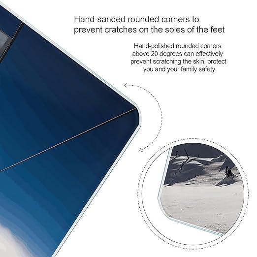 Ski Lift at Sunshine Scale for Body Weight High Precision Digital Weight Scales with LCD Display Anti-Slip Sturdy Slim Tempered Glass Bathroom Scale for Home Use