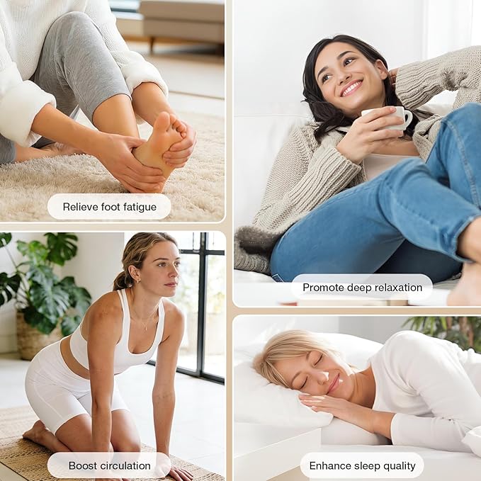 Shiatsu Foot Massager with Heat Electric Foot Massager Machine for Plantar Fasciitis Neuropathy with Remote Control Adjustable Vibration and Compression (Black)