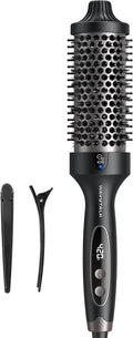 Wavytalk Thermal Brush Blowout Boost Grande 1.77 Inch Heated Round Brush for Long Hair Tourmaline Ceramic Negative Ion Technology Reduce Hair Damage Dual Voltage Black