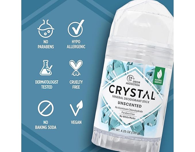 Crystal Body Deodorant Stick 4 Count