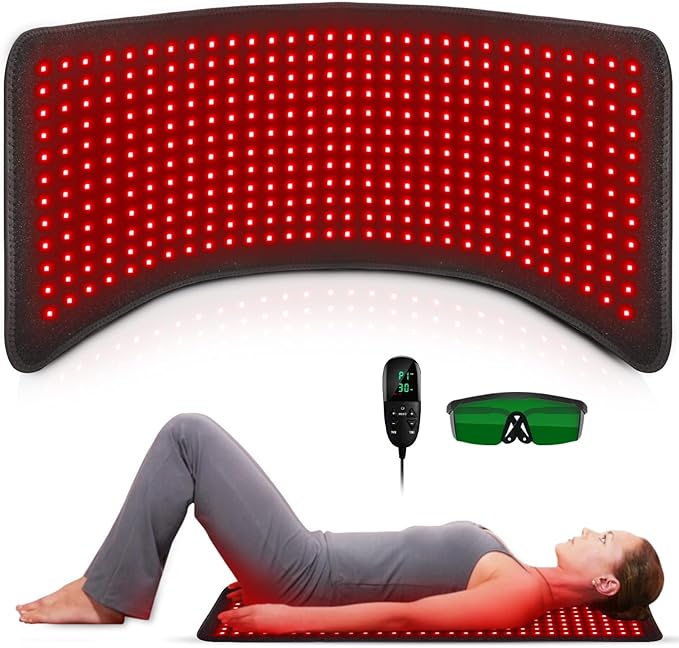 Red Light Therapy Infrared Light Therapy 31.6 * 11.8 Large Wrap Pad 360LEDs for Body Back Waist Knee Joint Pain Relief Muscle Repair Decrease Inflammation Ideal Gift