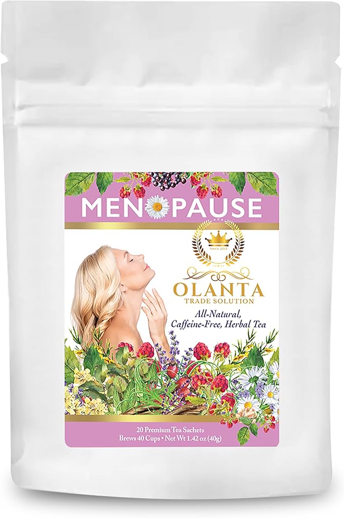 Menopause Tea - Menopause Relief Supplements Menopause Cooling Products Menopause Supplements for Women Herbal Tea for Menopause Symptoms - 20 Premium Tea Sachets