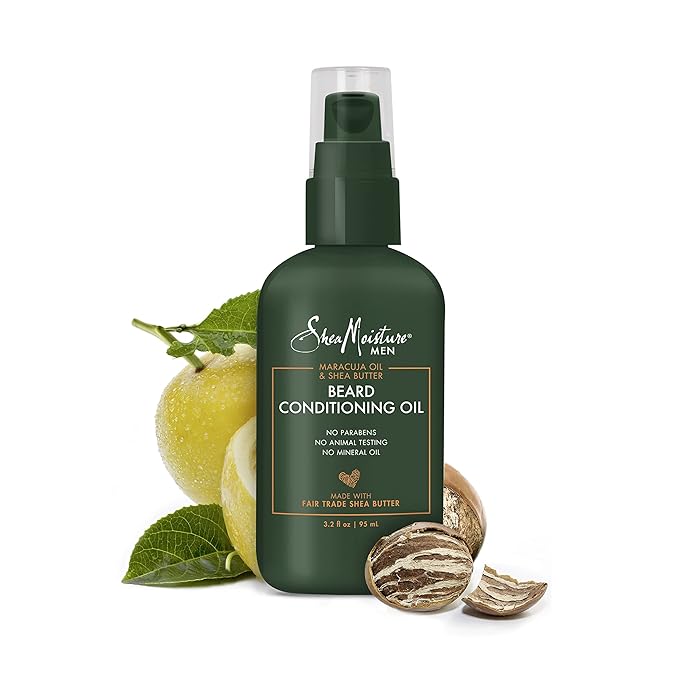 Shea Moisture Beard Care Gift Set – Natural Beard Oil &amp Beard Balm Scented with Essential Oils Gift for Men (2 Piece Set)