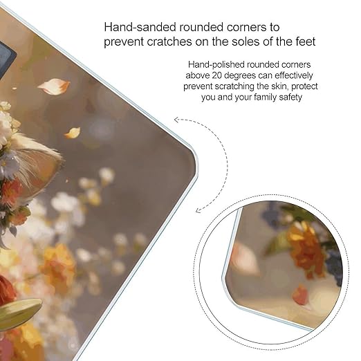Flower Fell Into Miao's Arms. Weight ScaleClear LED Display Bathroom Digital Weighing ScaleTempered Glass Digital Bathroom Scale for Body Weight Capacity Up to 400 Lbs