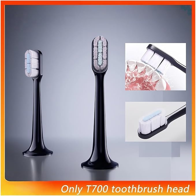 Toothbrush Head Compatible with Mijia T700 Sonic Electric Toothbrush Waterproof Soft Health Replacement Soft Bristles(4 pcs)