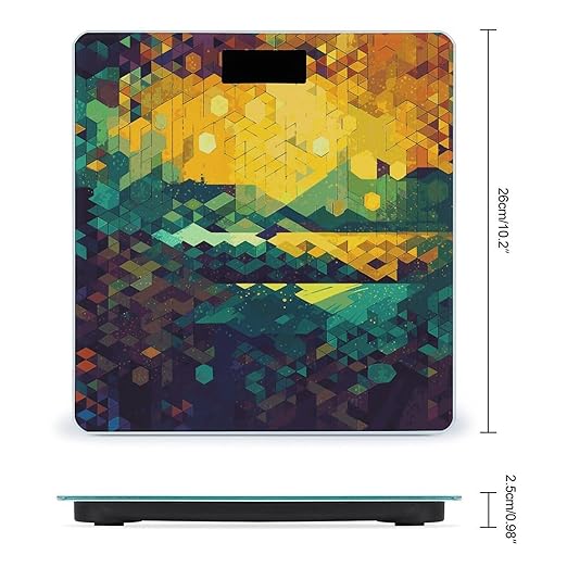Shiny Hexagon Scale for Body Weight Anti-Slip Digital Bathroom Scale Sturdy Toughened Glass Weighing Scales High Precision Safe Rounded Corners Smart Scales