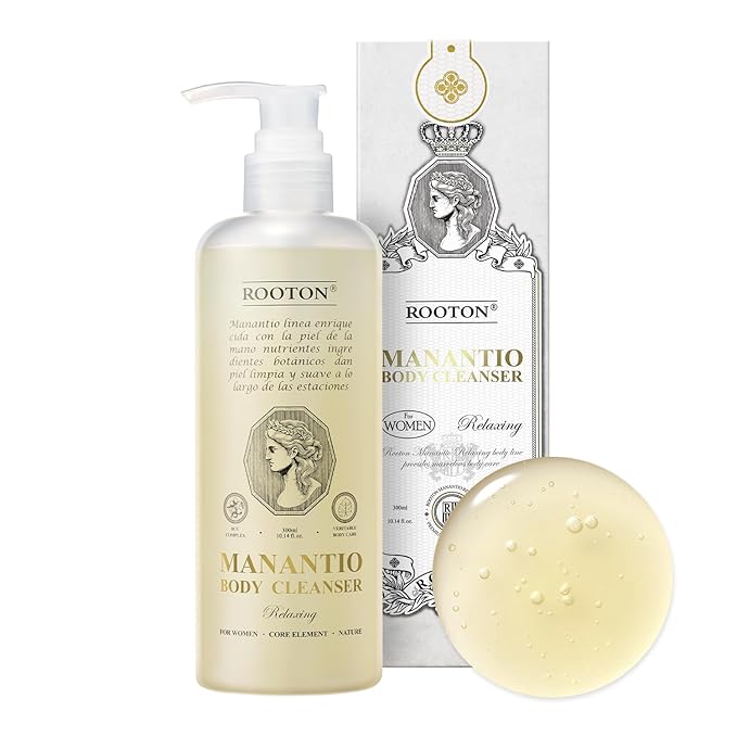Manantio Women’s Vegan Body Cleanser Premium Body Wash for Smooth Texture Firmness &amp Hydration Improves Skin Elasticity and Moisture Balance 300ml / 10.14 fl oz
