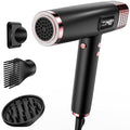 Dual Voltage Ionic Hair Dryer with Diffuser - 1875W High-Speed Blow Dryer for Women Fast Drying No Heat Damage Low Noise Lightweight European Travel 110V-120V/220V-240V Gifts for Women