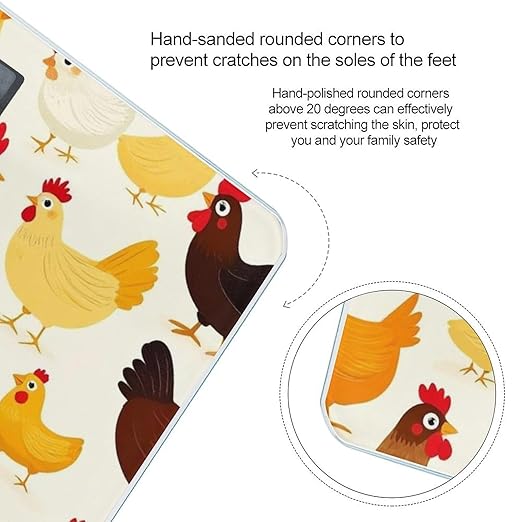 Men's Smart Scale for Body Weight Digital Bathroom Weighing Scale Automatic Switch Energy Saving Scale A Brood of Chickens