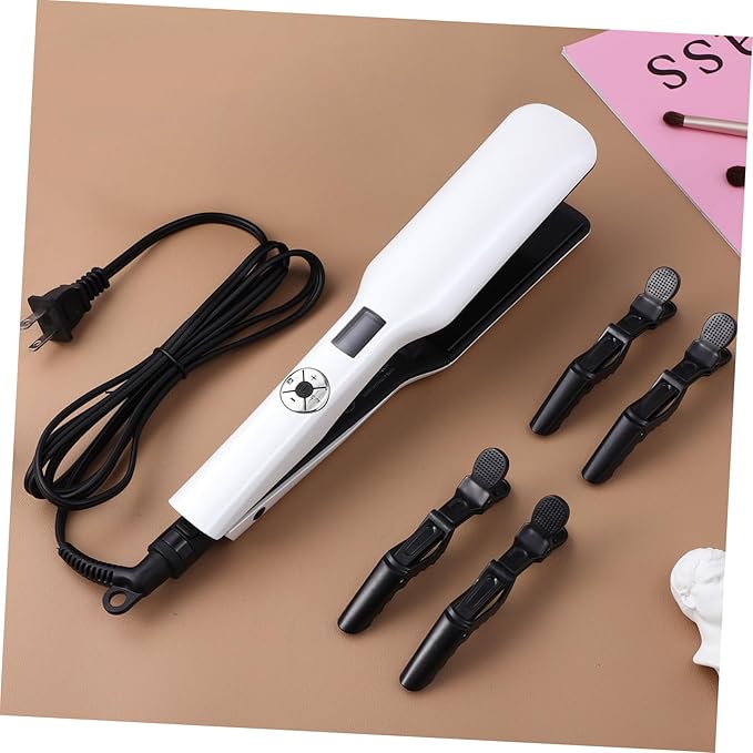 Hair Straightener and Curler Tool Flat Iron for All Hair Types Temperature Coated Plates Us Plug for Women and Girls