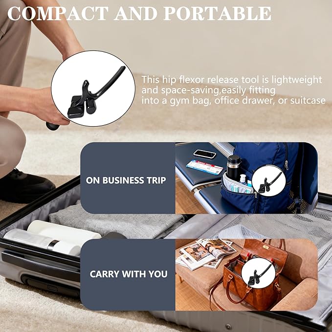Psoas Release Tool-Hip HookHip Flexor Release Tool&ampIliacus Muscle Release Tool-Back Stretcher Tool to Relieve Lower Back PainHip Tightnessand Fatigue Caused by Overexertion or Prolonged Sitting