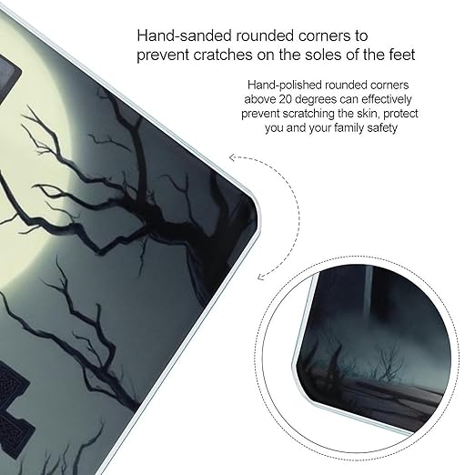 Digital Bathroom Weighing Scale Energy Saving Scale Smart Scale for Body Weight Halloween Full Moon Evil Pumpkin Raven Pattern