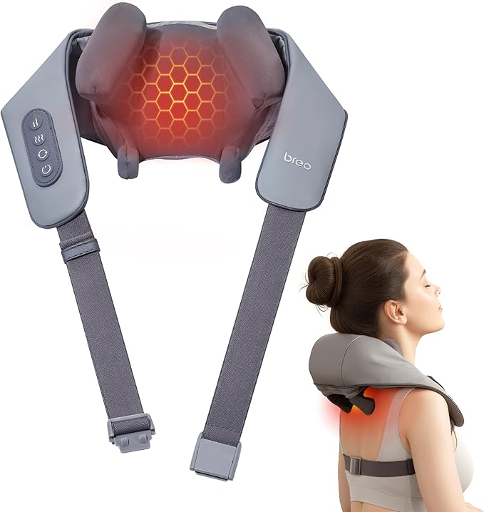 Breo N5 Mini Neck Massager with Heat Electric Massager for Neck &amp Shoulder Shiatsu Shoulder Massager