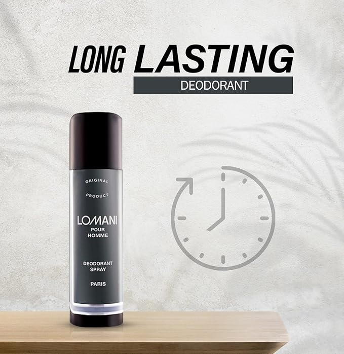 Lamuni Paris Pour Homme Deodorant Spray for Unisex 200 ml