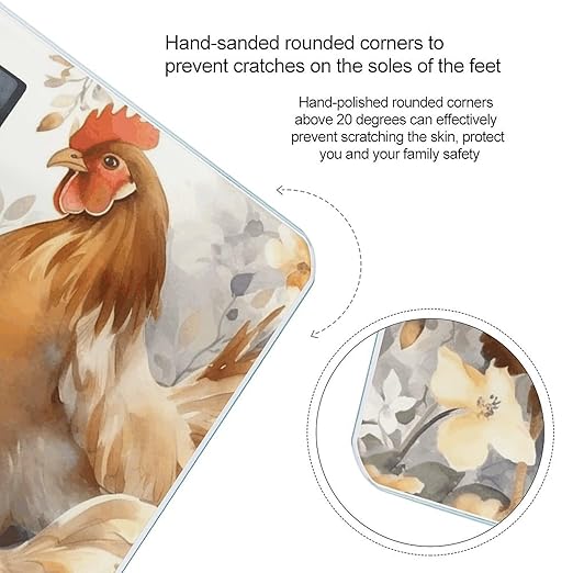 Chicken Duck Bathroom Scale Large LCD Backlight Display Digital Scale Rounded Corners Body Scales Automatic Power On/Off Bathroom Scales for Home Bedrooms