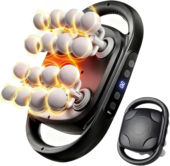 16 Head Massage Gun Deep Tissue Back Massager for Pain Relief Muscle Massager 9 Modes 20 Levels for Fitness Running Work Shoulder Waist Thigh Muscle Relaxation Gift for Women Men Moms Dads