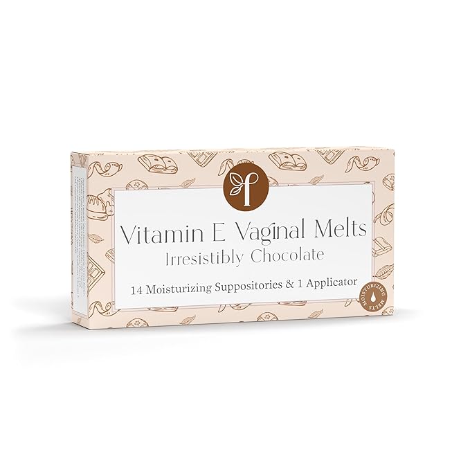 Femallay Organic Vaginal Melts – Chocolate – Moisturizes and Refreshes – 14 Count + Applicator