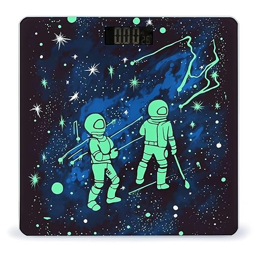 Glow in The Dark Weight Scale Large Bathroom Scales Digital Weight with Bright LED Display Non Slip Automatic Weighing Scale Fashion Weighing Machine for Body