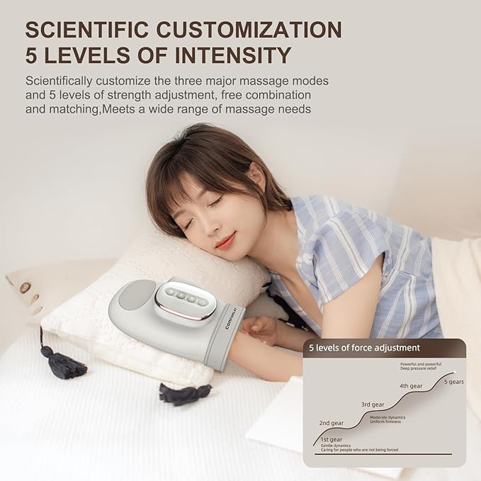 Hand Massager for Arthritis and Carpal Tunnel Heat and Compression Electric Hand Massager for Wrist Finger Massage Valentine's Day Gifts for Women Men