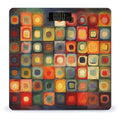 Abstract Art Squares Smart Scale for Body Weight Accurate Bathroom Scale with LED Display Digital Weight Scales Weighing Machine High Precision Scales for Bath Home