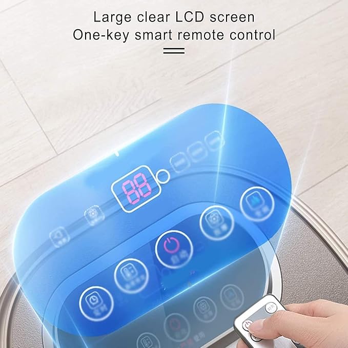Foot Spa/Bath Massager with Motorized Rollers Shiatsu Massage Shower Heat Temperature Control Timer LED Display Drainage Pipe for Foot Stress Relief