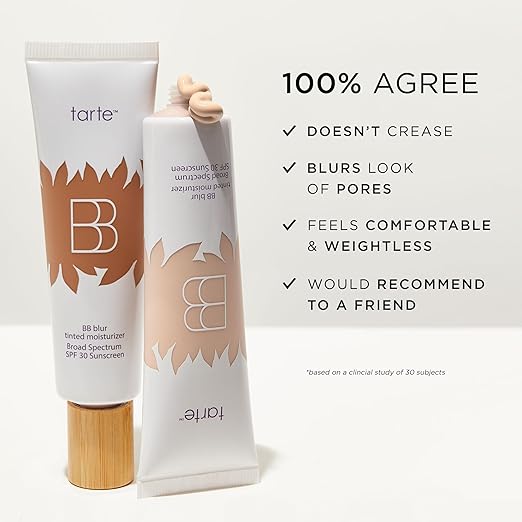 tarte BB blur tinted moisturizer Broad Spectrum SPF 30 – Medium Buildable Coverage with Natural Lightweight Matte Finish Vegan &amp Cruelty Free