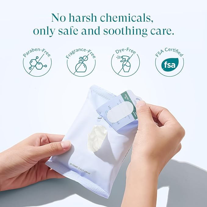 Organic Feminine Care Bundle: Large pH-Balanced Wipes &amp Ultra-Thin Absorbent Sanitary Pads for Women 10ct Wipes + (Regular Size 3 108 Count)