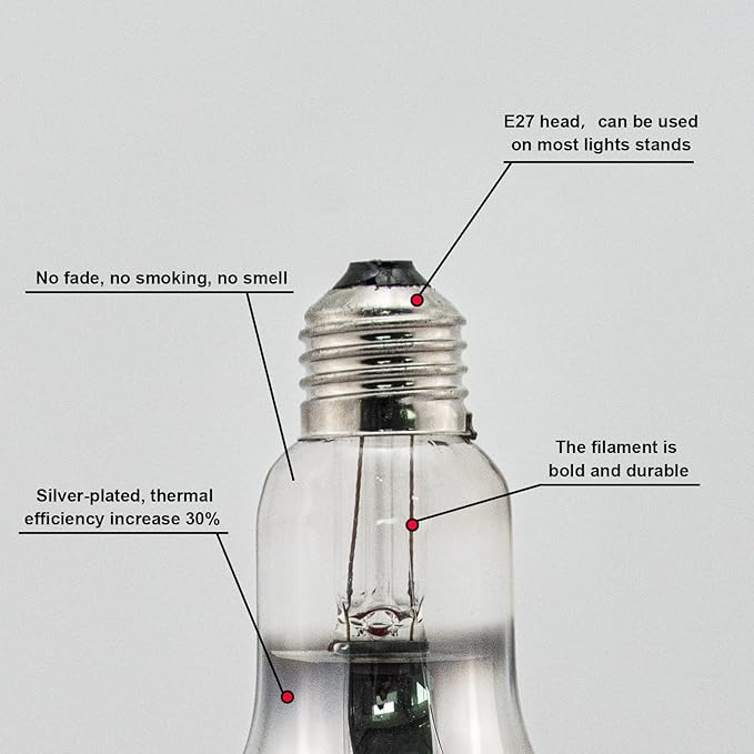 Elitzia Infrared Lamp Bulb Accessory 110V Infrared Lamp ETH311