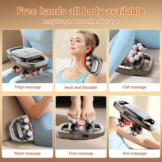 16 Heads Massage Gun Deep Tissue Massager with 3 Modes &amp 30 Levels Valentine's Day Gifts Large-Area Massage for Back Neck Shoulder Leg Waist Muscle Pain Relief Gift for Women and Men