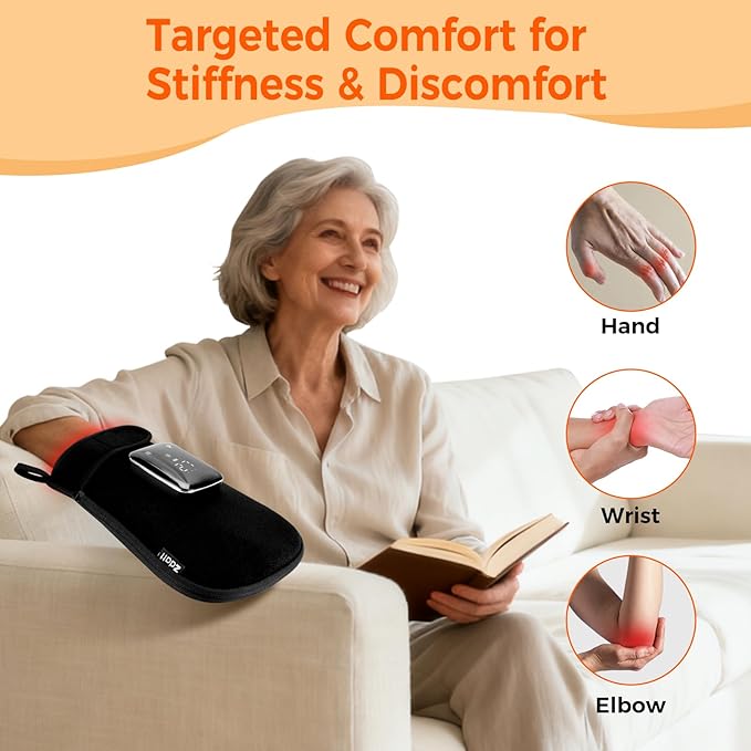 Cordless Red Light Therapy Gloves for Hand 360°Full Coverage100 LEDs Gloves with 660nm &amp 850nm Near-Infrared | 5000mAh | Auto-Off Timer Easy Clean