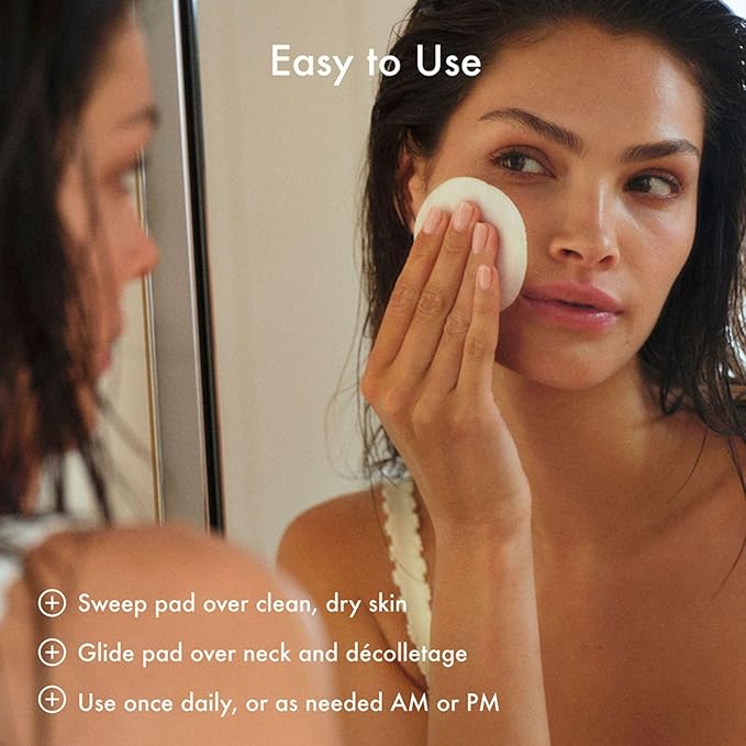Summer Fridays Gentle Reset Daily Exfoliating Pads - Face Exfoliator with AHAs + PHAs to Smooth Texture + Even Skin - Formulated in Korea - Soothing + Hydrating Toner Pads - Vegan (30 Count)
