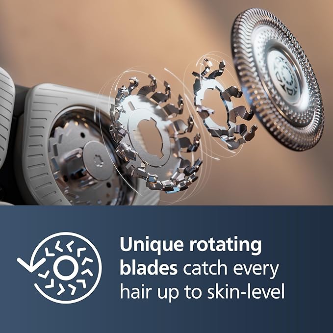 Philips Norelco Shaver Series 9000 Space Grade Edition Wet &amp Dry Electric Shaver with Lift &amp Cut Shaving System Pop-up Trimmer Cleaning Pod &amp 3 Cartridges Charge Stand &amp Travel Ca